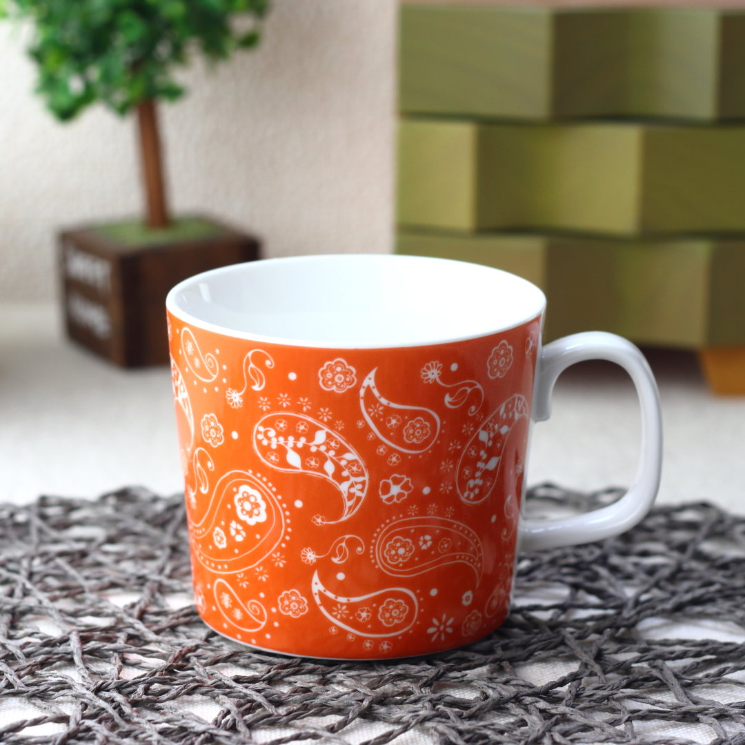 ペイズリー マグカップ 280ml 蓋付きマグ 保温 冷めにくい ほこりが