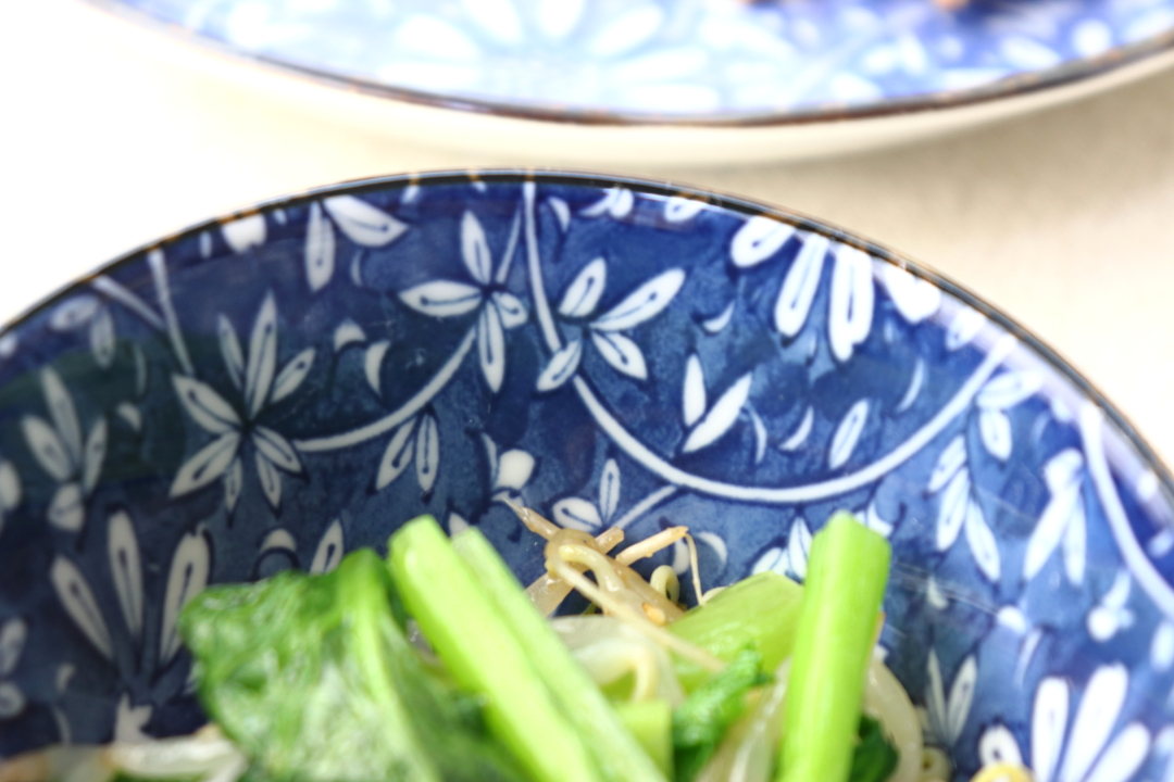 藍華 お浸し小鉢 12cm 日本製 美濃焼 3.8多用丼 青 ブルー 青い皿 藍染