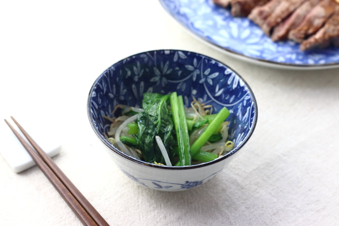 藍華 お浸し小鉢 12cm 日本製 美濃焼 3.8多用丼 青 ブルー 青い