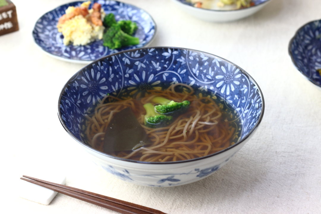 藍華 麺鉢 21cm 日本製 美濃焼 6.8麺鉢 ラーメン そば ひやむぎ