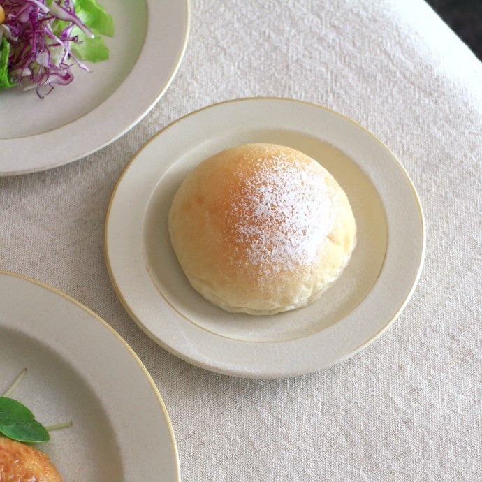 窯変クリーム釉 16cmパン皿 国産 美濃焼 プレート 中皿 平皿 取り皿 お