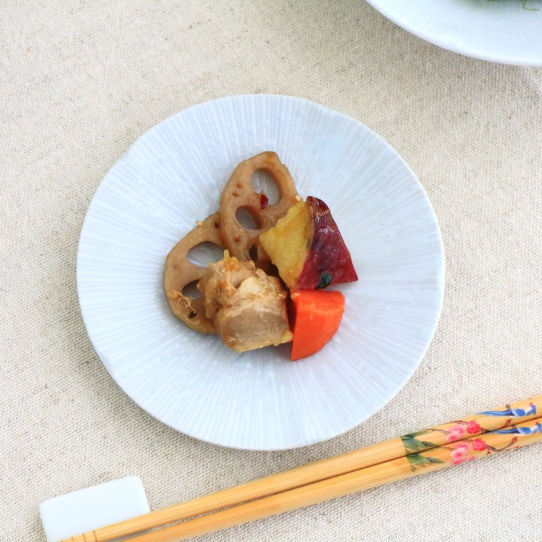 京千段 小皿 13cm 国産 美濃焼 4.0皿 丸皿 プレート おつまみ 小さい