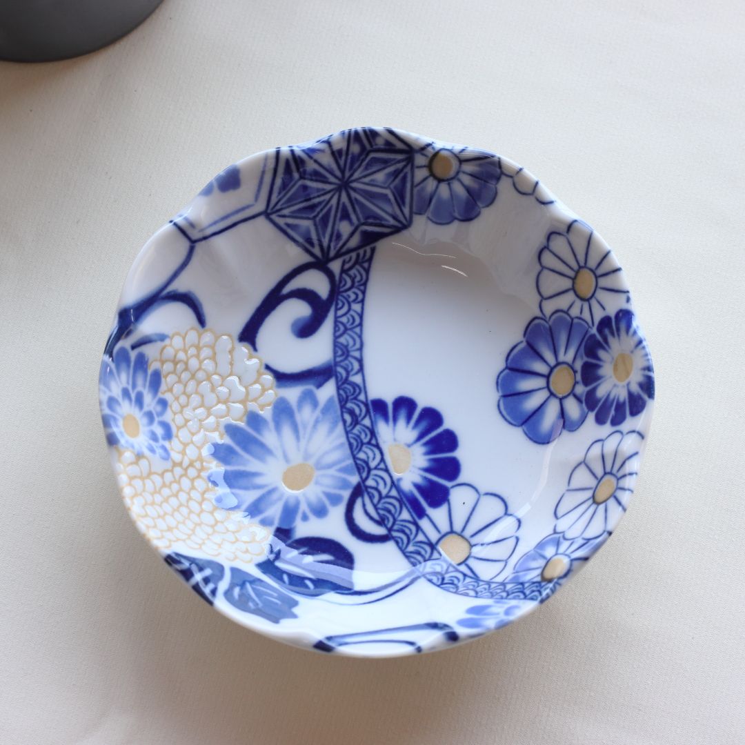 藍祥瑞 小鉢 13cm 日本製 美濃焼 4.5寸小鉢 ボール ボウル 中鉢
