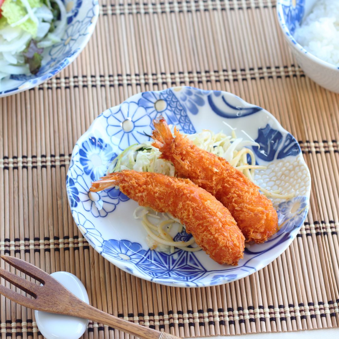 藍祥瑞 小皿 16cm 日本製 美濃焼 5.0寸皿 中皿 丸皿 平皿 取り皿