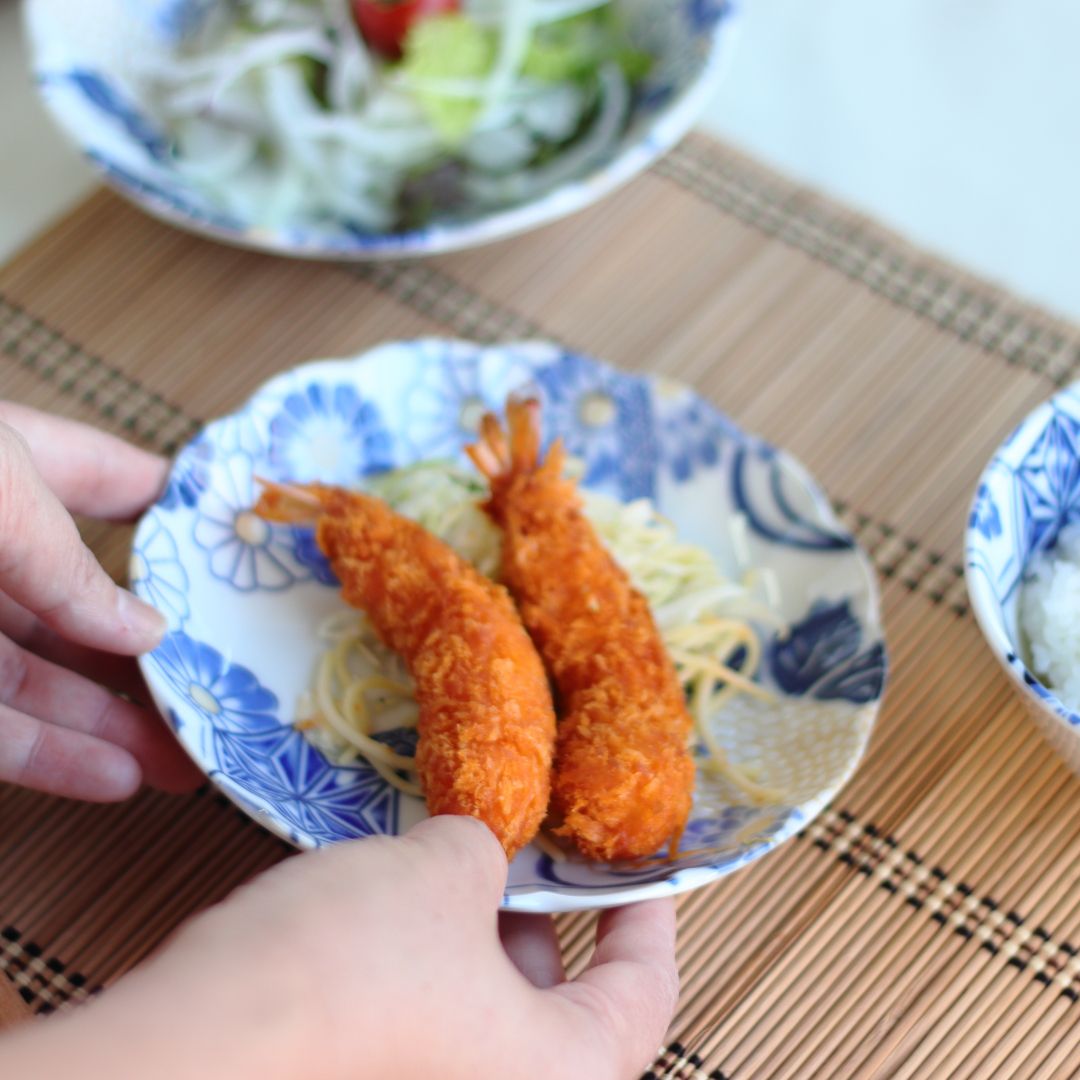 藍祥瑞 小皿 16cm 日本製 美濃焼 5.0寸皿 中皿 丸皿 平皿 取り皿