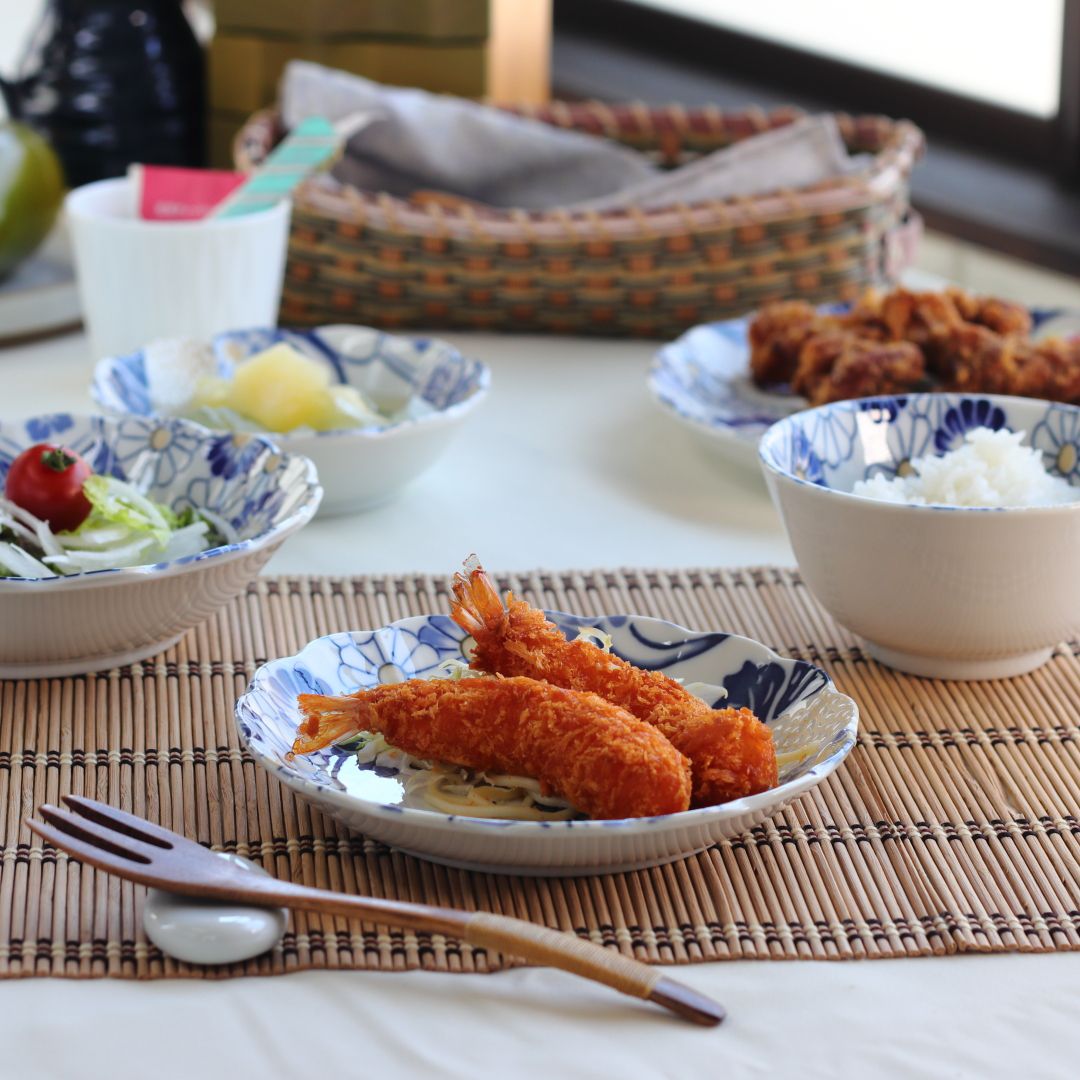 藍祥瑞 小皿 16cm 日本製 美濃焼 5.0寸皿 中皿 丸皿 平皿 取り皿