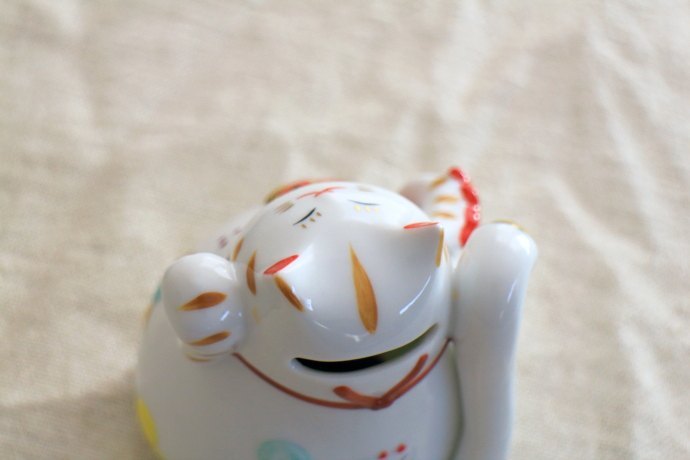 招き猫 貯金箱 お取り寄せ 陶器 置物 ネコバンク ねこ 運気アップ 風水