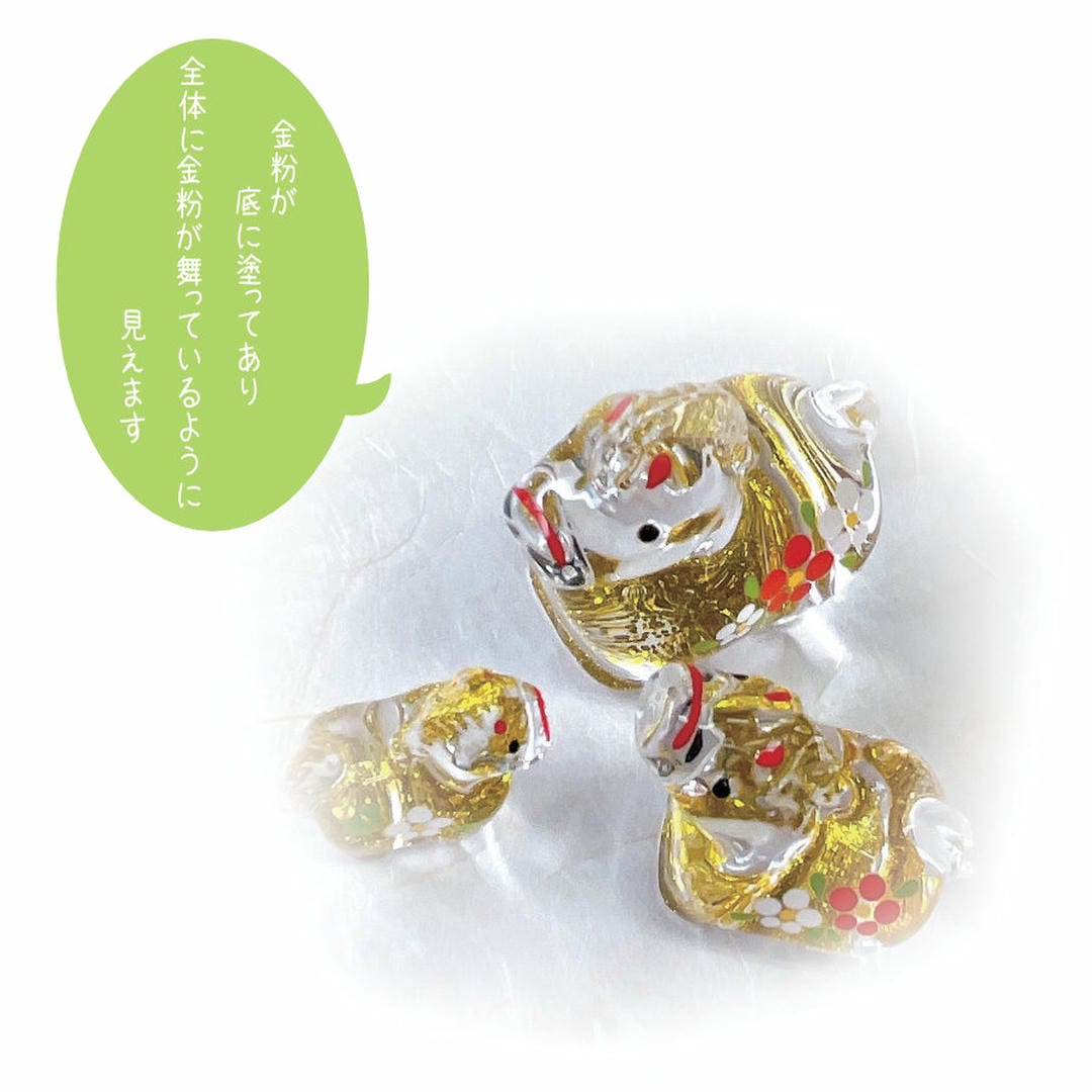 招き猫（小）金 硝子飾り E-2 ガラス 置物 置き物 おしゃれ かわいい 