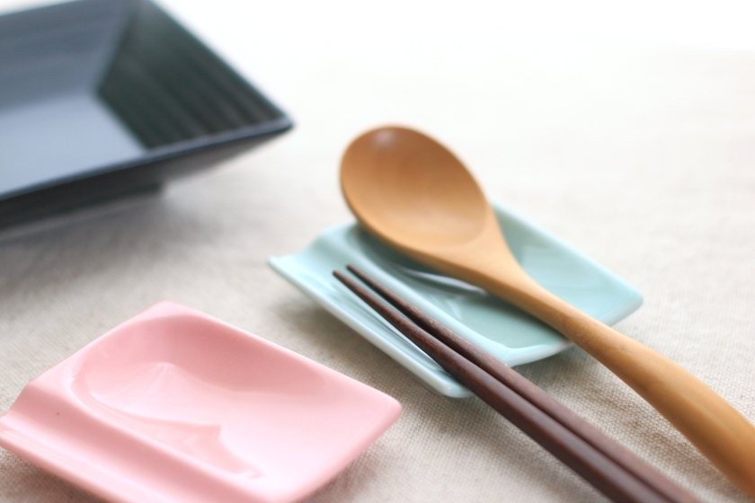 カラフル カフェのお箸＆スプーン置き 国産 美濃焼 箸置き フォーク