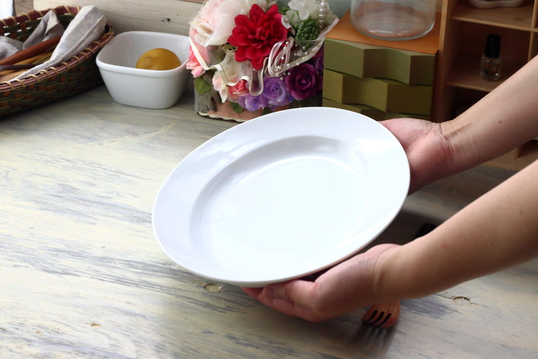 オーバル中華プレート 32cm 日本製 美濃焼 オーバル中華皿 大皿
