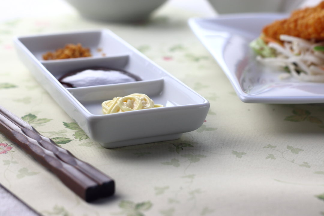 前菜三種盛皿 18cm 日本製 美濃焼 仕切り皿 三点皿 三品皿 三仕切り