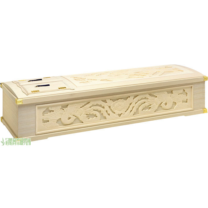 棺桶 五面彫刻インロー棺 Lサイズ 長さ 約1920mm × 巾 約580mm 高 約