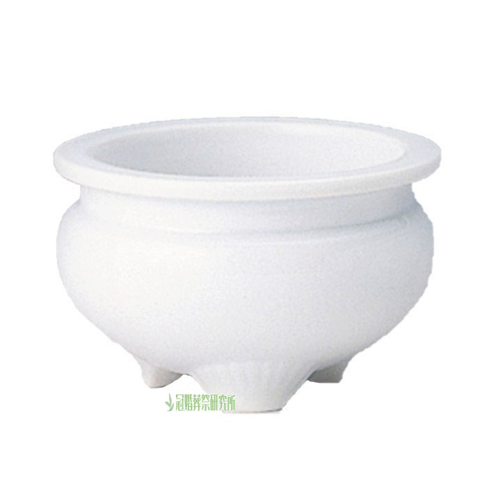 仏具 三ツ足香炉 白 4.5寸 香炉 焼香 線香立 佛具 仏壇 供養 手元供養