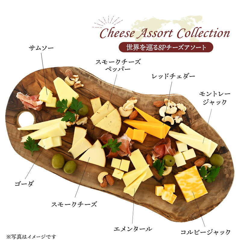世界の定番チーズアソート 約50g×8種セット［冷蔵/冷凍可］【4〜5営業