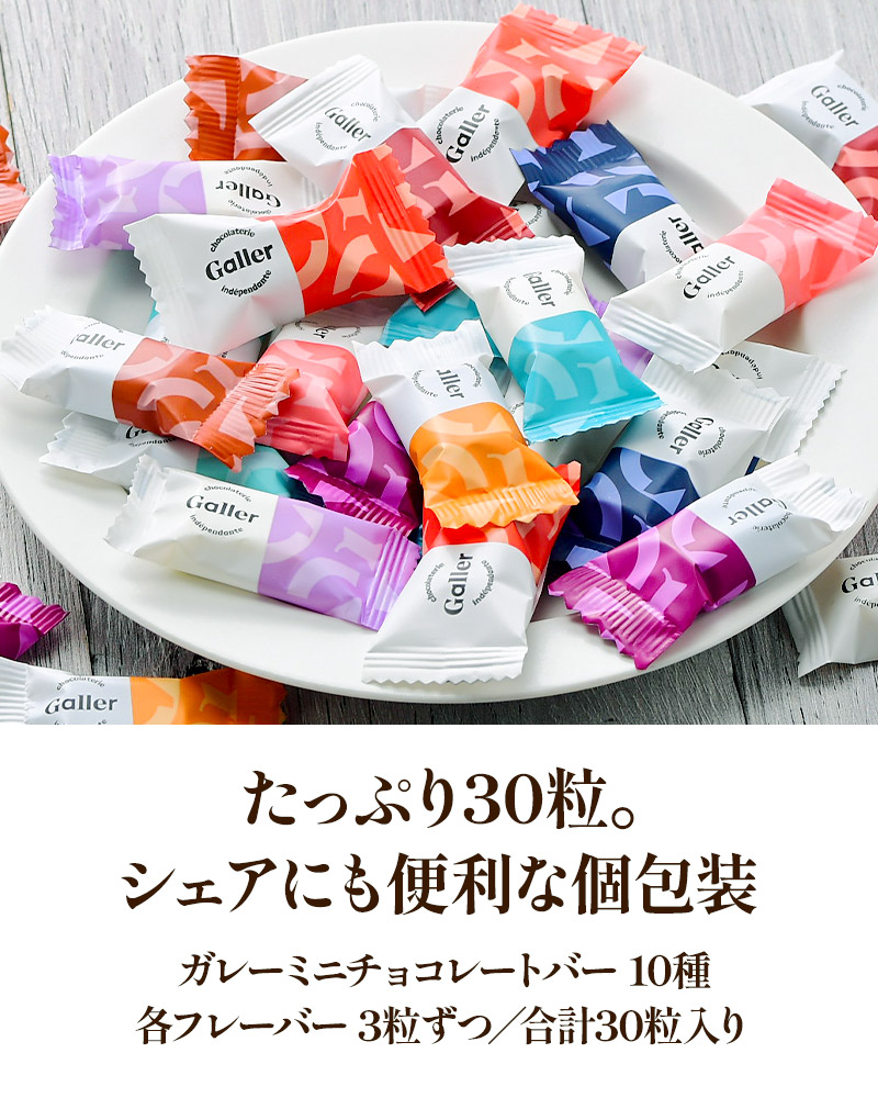 ガレー ミニチョコレート 10種30粒［冷蔵/冷凍可］【1〜2営業日以内に