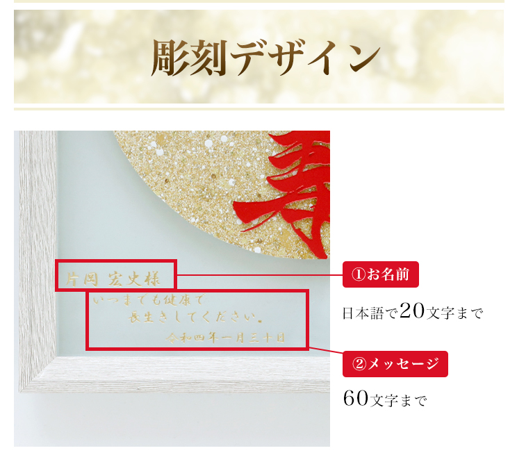 お祝いアート　名入れギフト