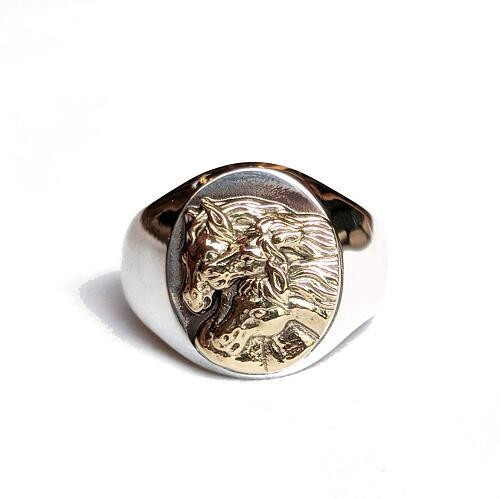 Peanuts＆Co. PHARAOHS HORSES RING OVAL SMALL/SILVER×K10 : pharaoh-ring-s-k10  : CG-STORE - 通販 - Yahoo!ショッピング