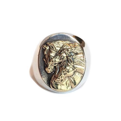 PEANUTS＆CO Peanuts＆Co. PHARAOHS HORSES RING OVAL LARGE/SILVER
