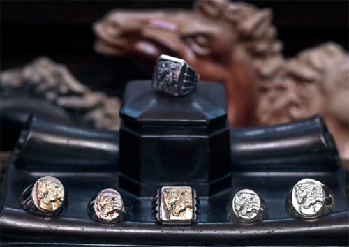 PEANUTS＆CO Peanuts＆Co. PHARAOHS HORSES RING SQUARE/ALL SILVER