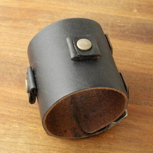 gbb custom leather JD Cuff Bracelet LIMITED BLACK : CG-STORE