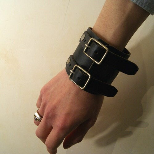 gbb custom leather JD Cuff Bracelet LIMITED BLACK : CG-STORE 