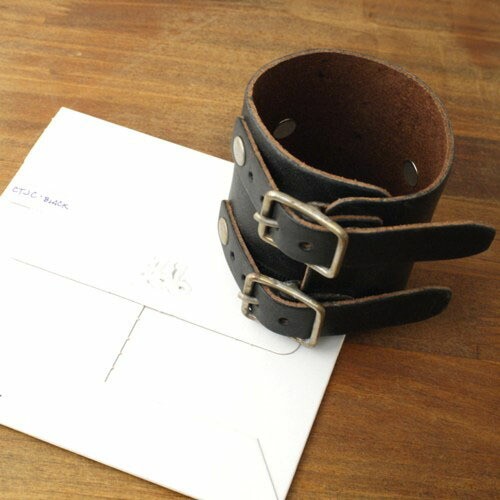 gbb custom leather JD Cuff Bracelet LIMITED BLACK : CG-STORE