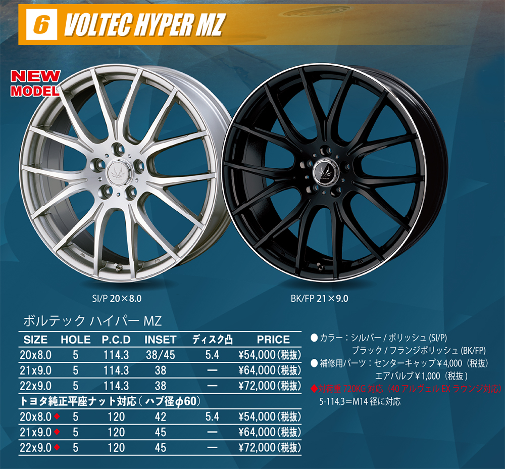 INTER MILANO 特価 1本価格 22インチ アルミホイール 22x9.0J 5H