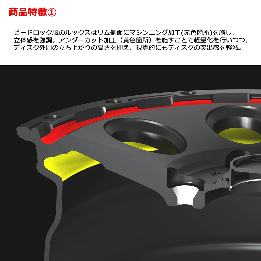 HOT STUFF（ホットスタッフ） 新製品 アルミホイール 14インチ 4本