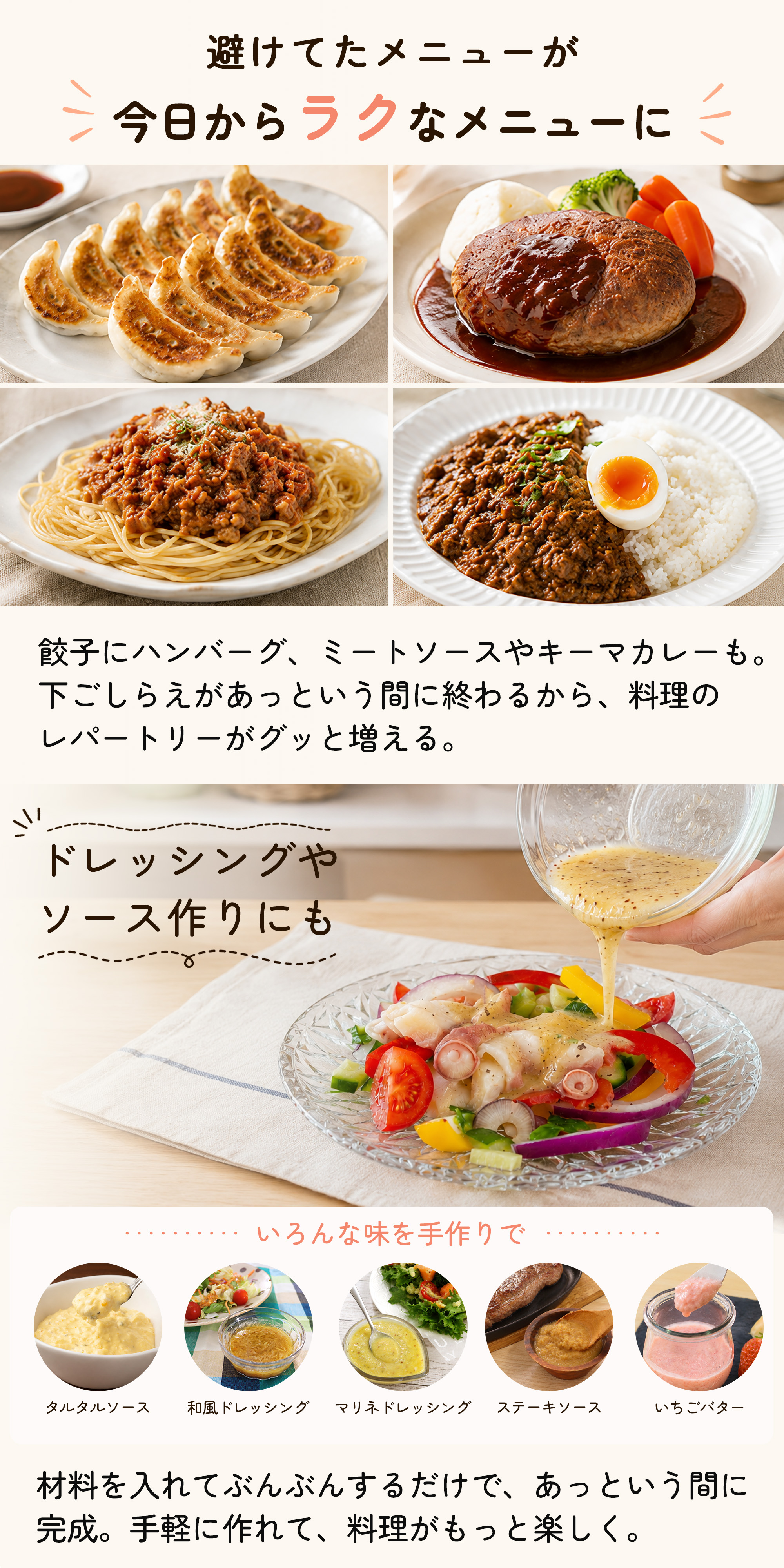 容量40%アップ ふたも洗える ぶんぶんチョッパー R みじん切り器