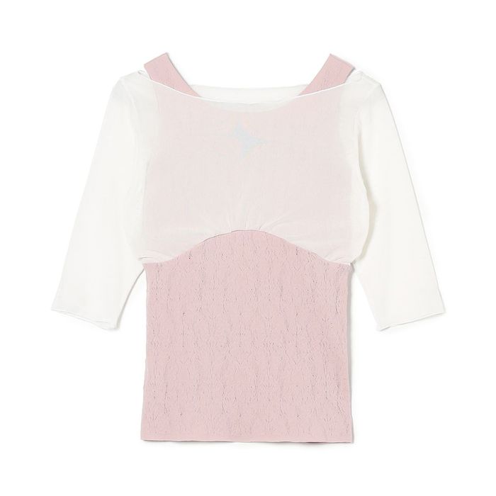 Chacott（チャコット） カップ付きレイヤードニットトップ