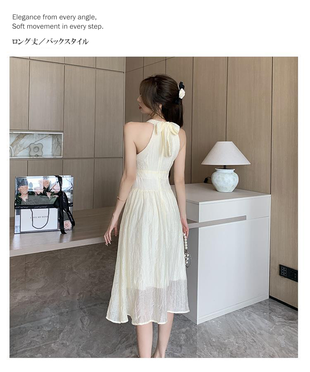 Village H＆T レディース ホルターネック ワンピース ロング