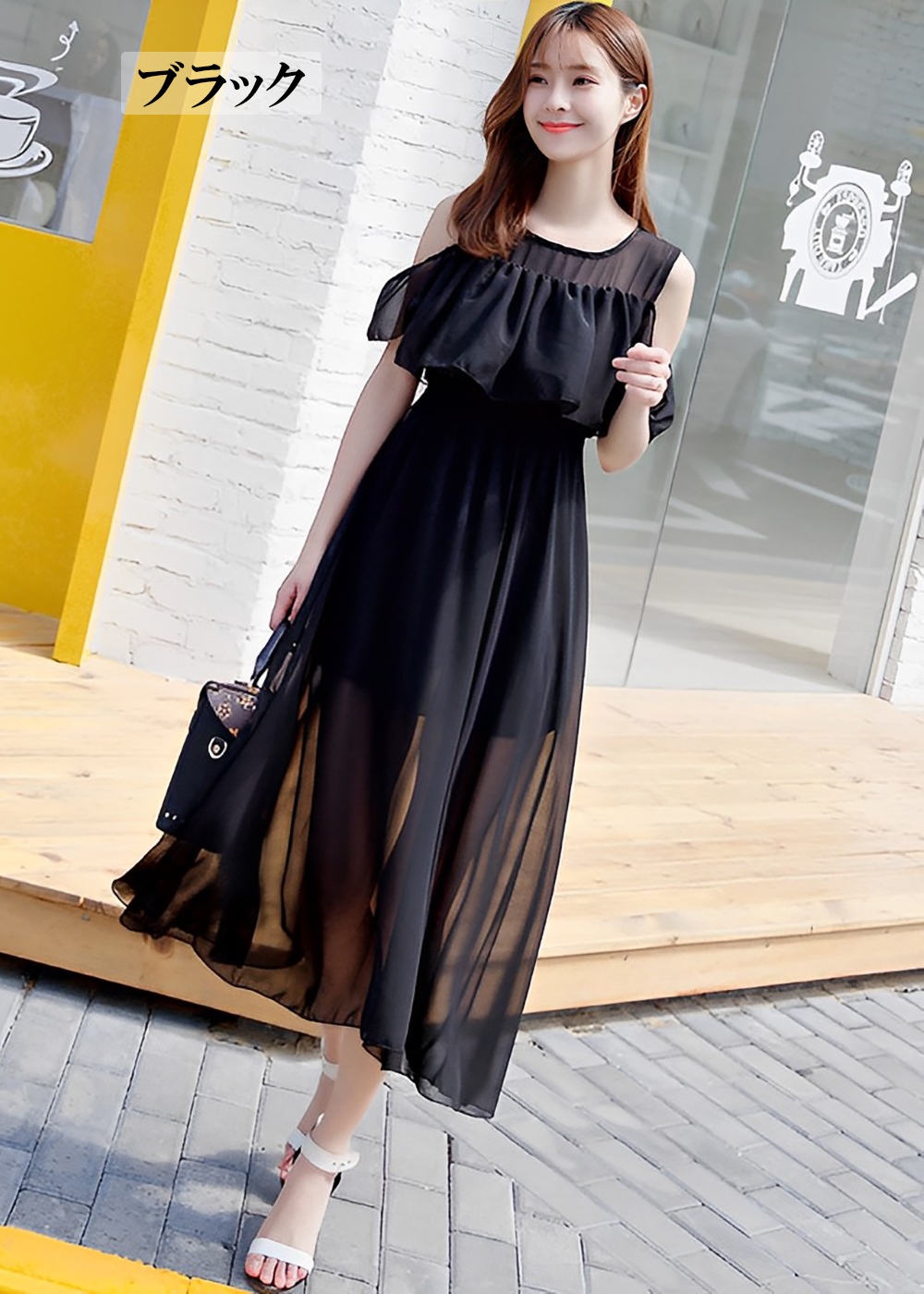 花柄ワンピース レディース  夏 Aライン 体型カバー ゆったり 着やせ フレア 無地 花柄 S〜2XL 春夏 リゾート オフショル風 大人可愛い | Village H＆T | 22