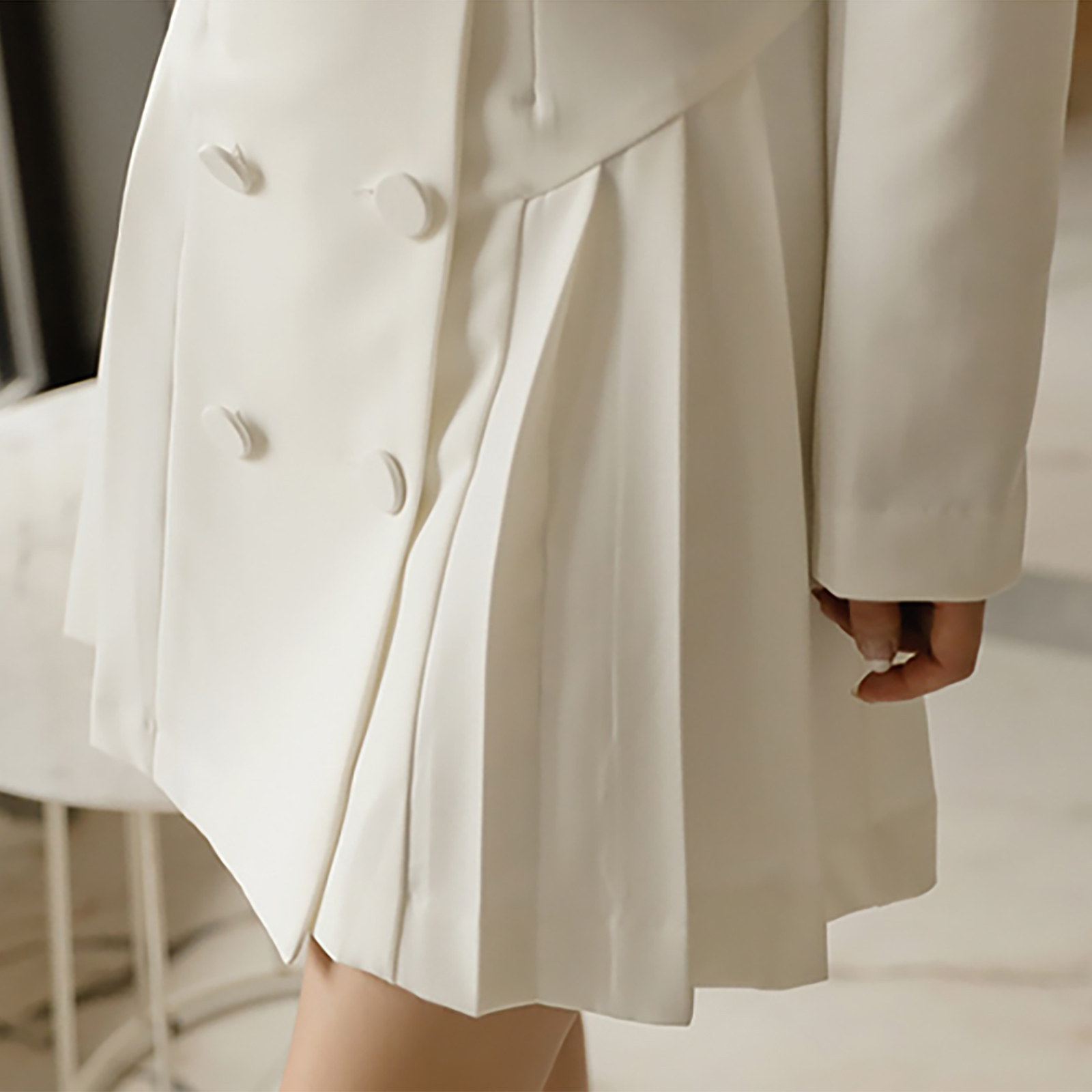 レディース ジャケット風ワンピース 襟付き 長袖 膝上丈 上品 きれいめ 通勤 春夏 S〜XL | Village H＆T | 08