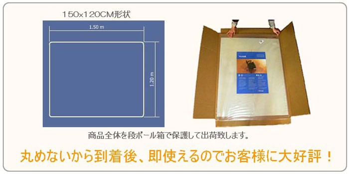 商品サイズ図面と梱包画像