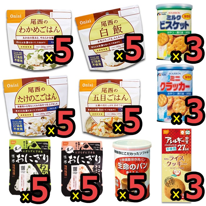 防災セット 防災グッズ 非常食 食料品 保存食 セット 単品 44点 7日分 詰替 備蓄 避難 生活 ごはん おにぎり パン おやつ 5年保存  アルファ米 水 缶詰 :hijyousyoku44:chama-shop - 通販 - Yahoo!ショッピング