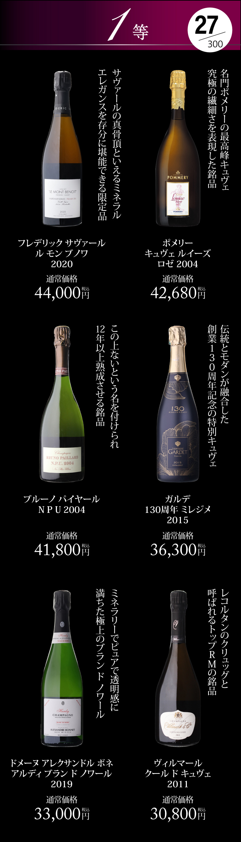 プレミアムシャンパン福袋111弾