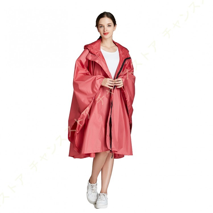 レインコート 自転車 レインポンチョ ポンチョ レディース レインコート 濡れない ママ レインコート かわいい おしゃれ 大人 大きいサイズ ロング丈 通学用 レインコート レインウエア カラー ダークグリーン