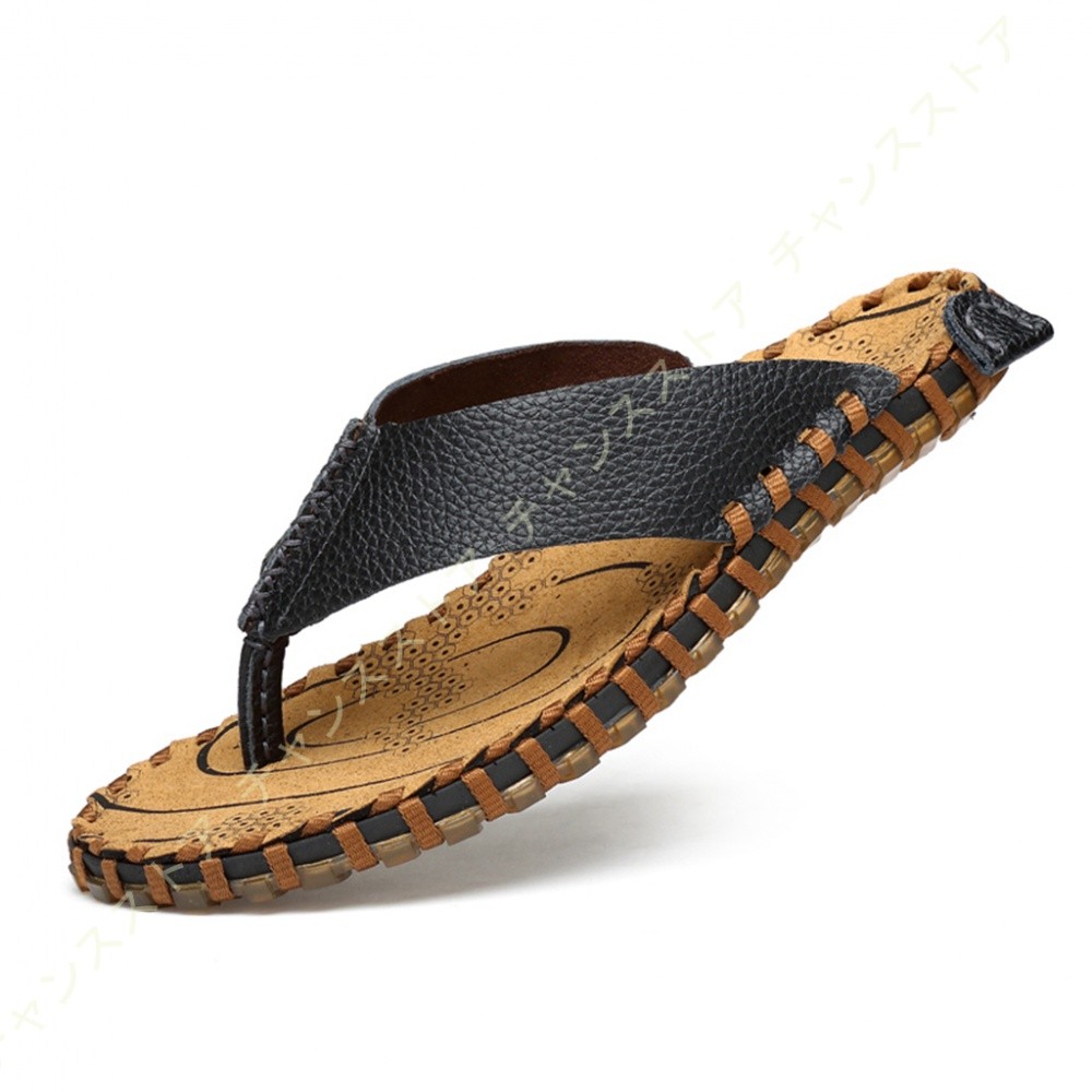 正規品販売 ビーチサンダル サンダル メンズ トングサンダル スリッパ 黒 茶 軽量 柔らかい 歩きやすい お洒落 カジュアル メンズシューズ コンフォート シンプル トングサンダル サイズ 27 0cm Miagen Com