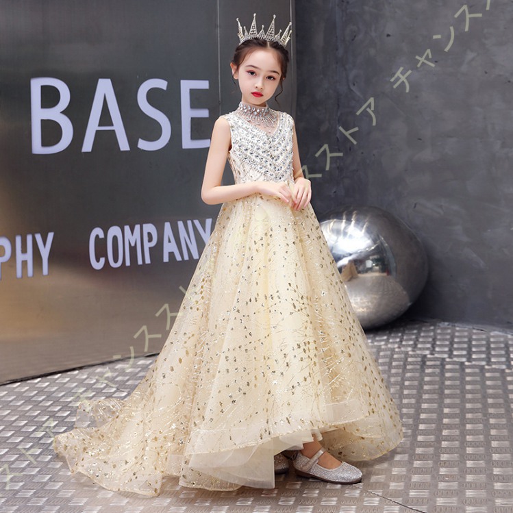 子供ドレス 女の子 フォーマル キッズドレス 子供服 ワンピース ジュニア キラキラ プリンセス ドレス お姫様 ドレス ジュニアドレス 豪華なドレス