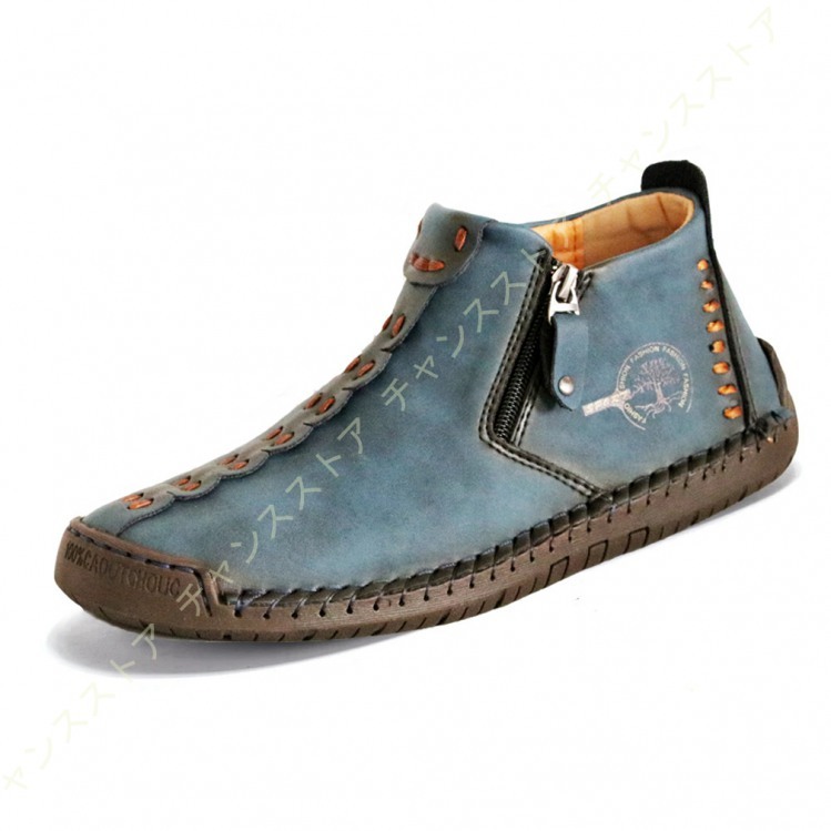 人気定番の ブーツ メンズ ショートブーツ サイドジップブーツ ファスナー付き エンジニアブーツ ワークブーツ スムース ファスナー 靴 ショート