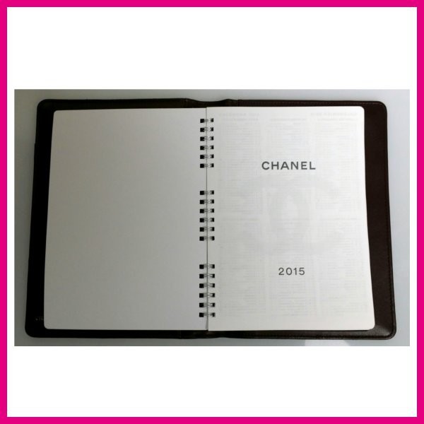 シャネル CHANEL 手帳 アドレス帳 マトラッセ 2015年版 新作 ラムスキン レザー ブラック シルバー CHA40119