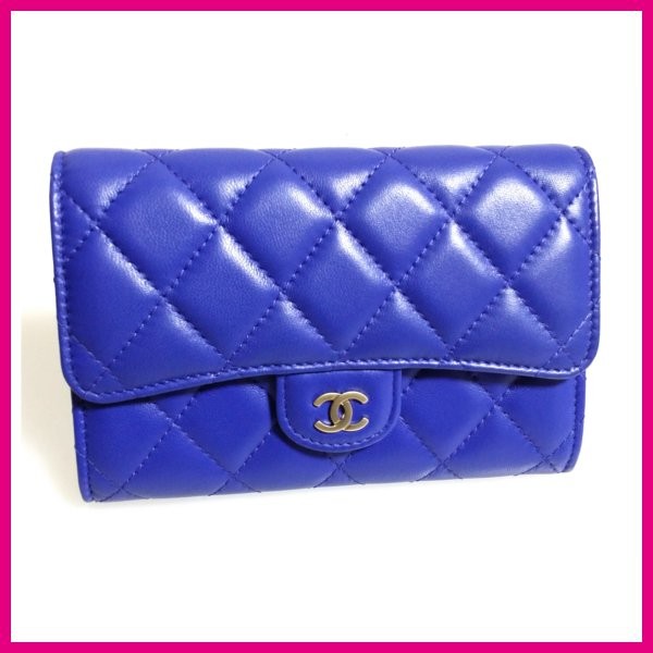 シャネル CHANEL 財布 フラップ かぶせ マトラッセ 新作 ラムスキン 