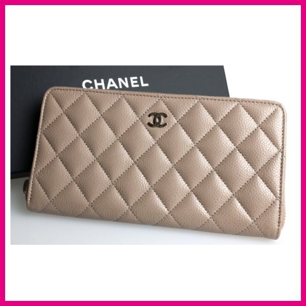 シャネル CHANEL 財布 長財布 マトラッセ 2015年 新作 カーフ キャビア