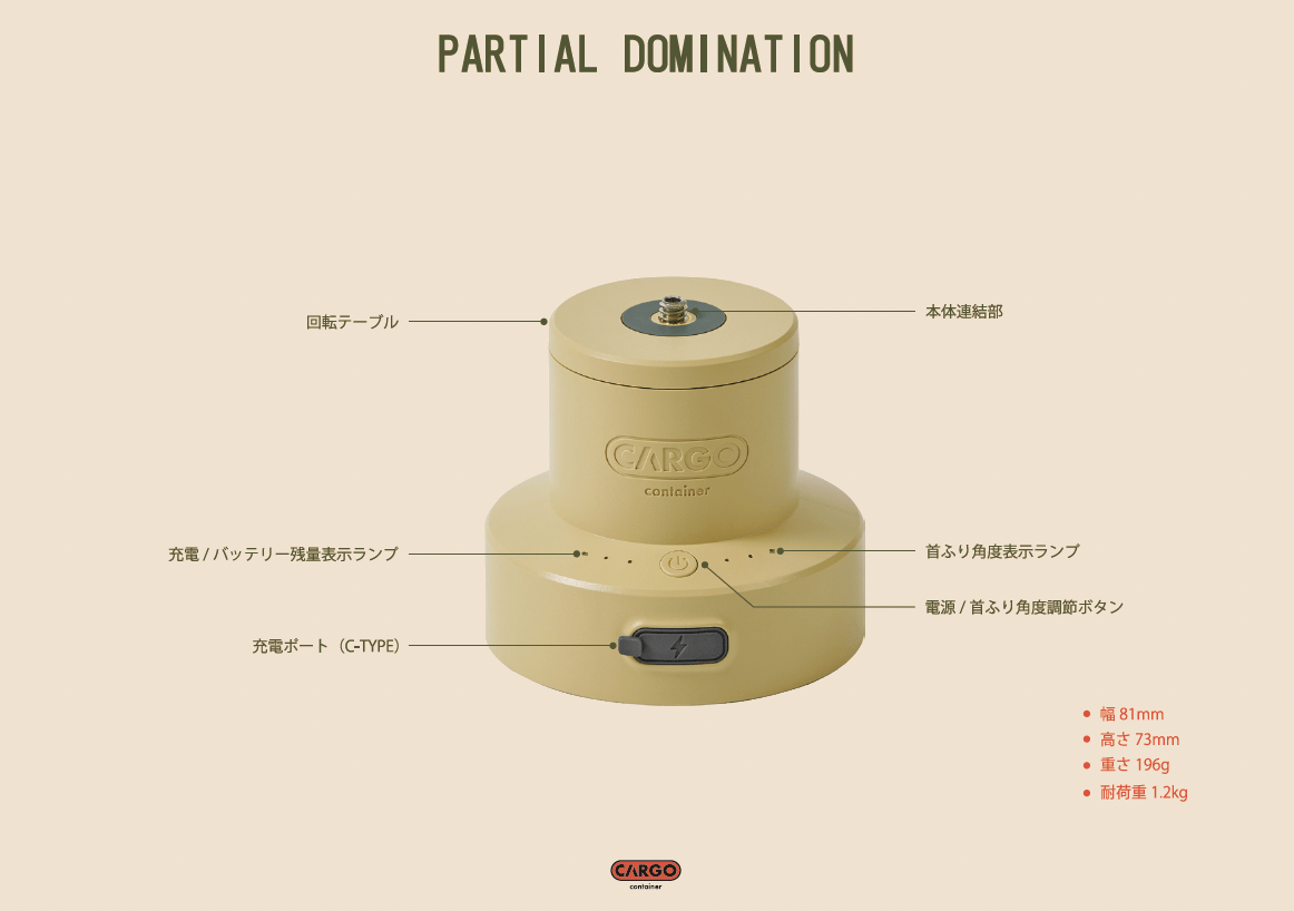 クーポン&ポイントUPキャンペーン中！ CC MULTI SPIN / CARGO CONTAINER ) CCマルチスピン カーゴコンテナ CCマルチ  クレイモア 扇風機 首振り ファン : cc-ms-001 : アウトドアショップchangeover - 通販 - Yahoo!ショッピング