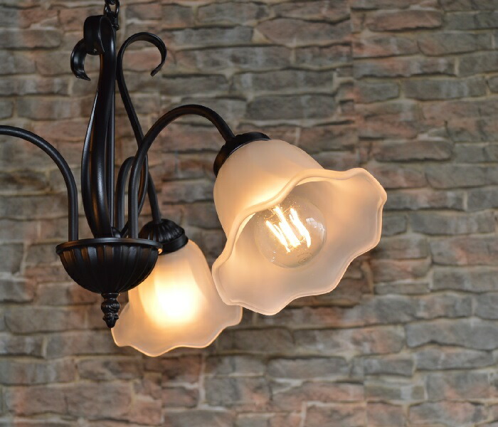 天井照明 シャンデリア 3灯 シルヴェーヌ3 おしゃれ つや消し黒