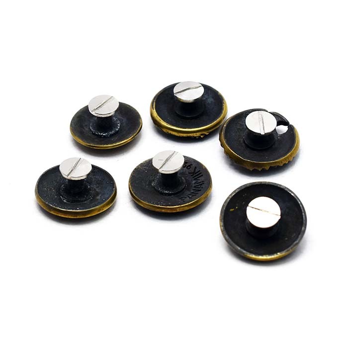 ブラスパーツ 真鍮製 コンチョ 19-20mm Sサイズ ブラスイブシ