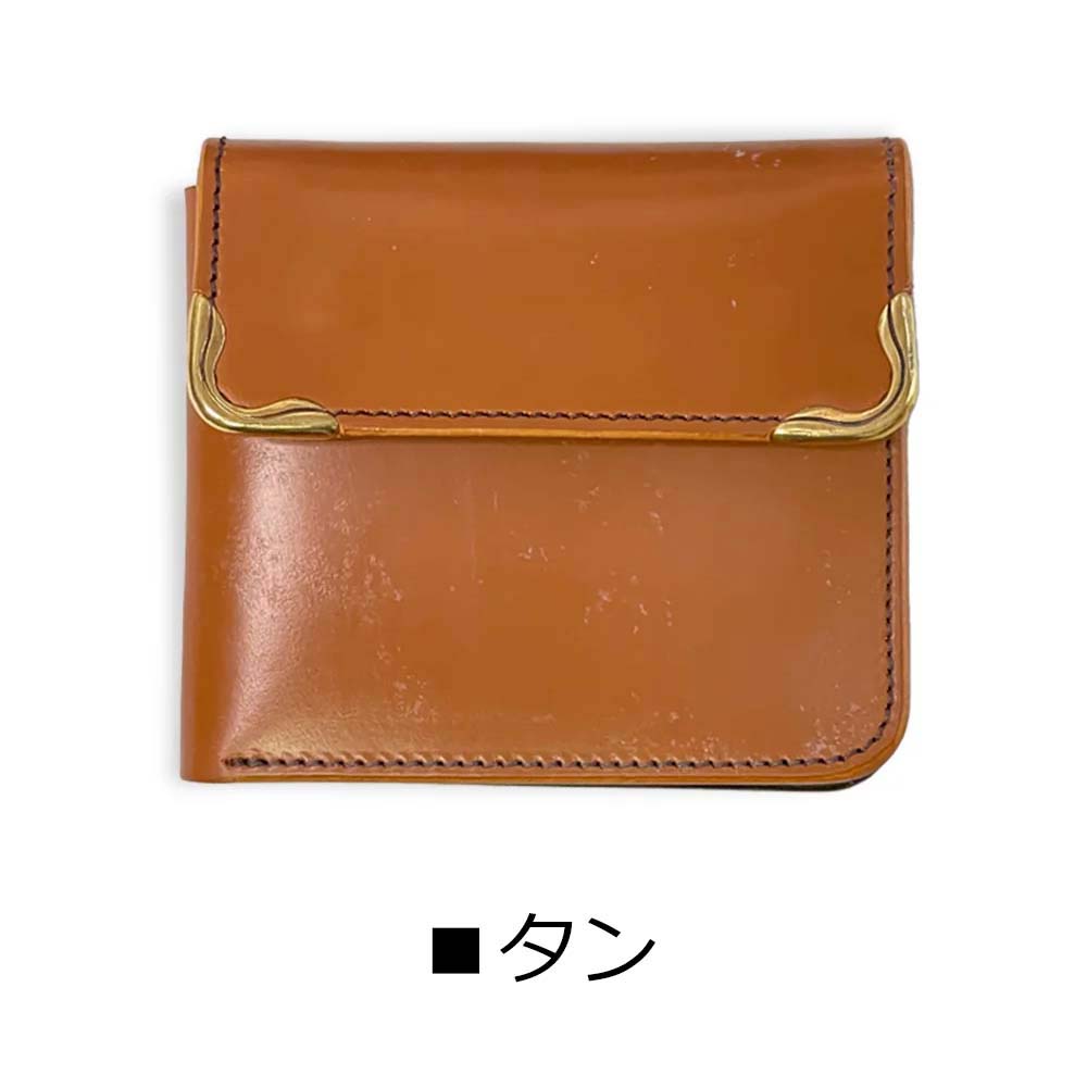 二つ折り財布 革 本革 池之端銀革店 Cramp クランプ サイド金具