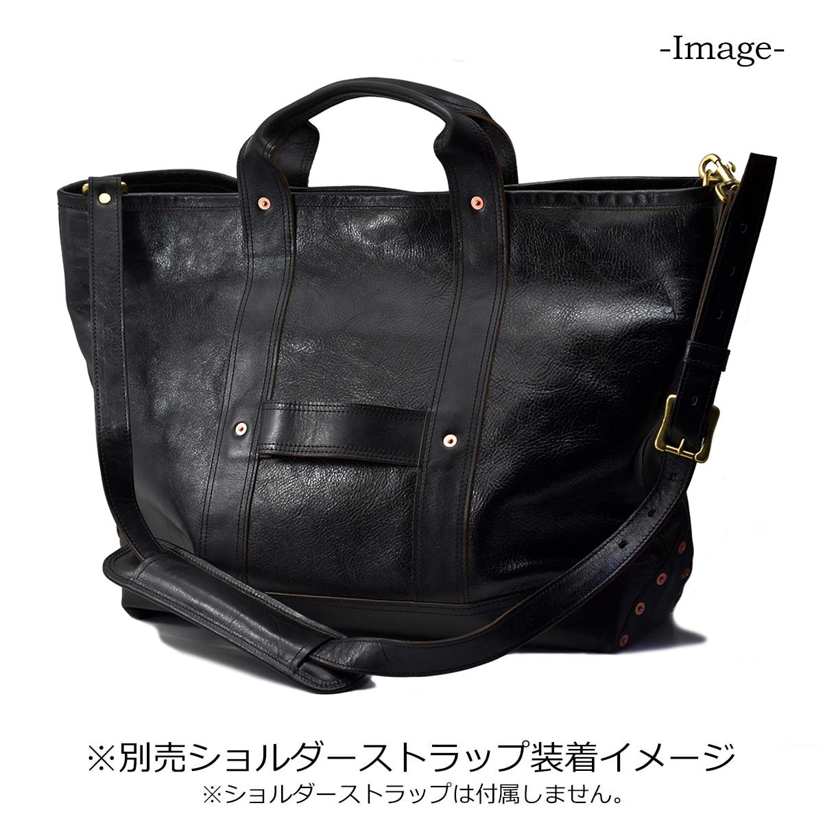 ACCEL COMPANY社製INCEPTION ホースハイドトートバッグ 黒 サイズ：L】手持ちバッグ ハンドバッグ トートバッグ メンズ ブランド