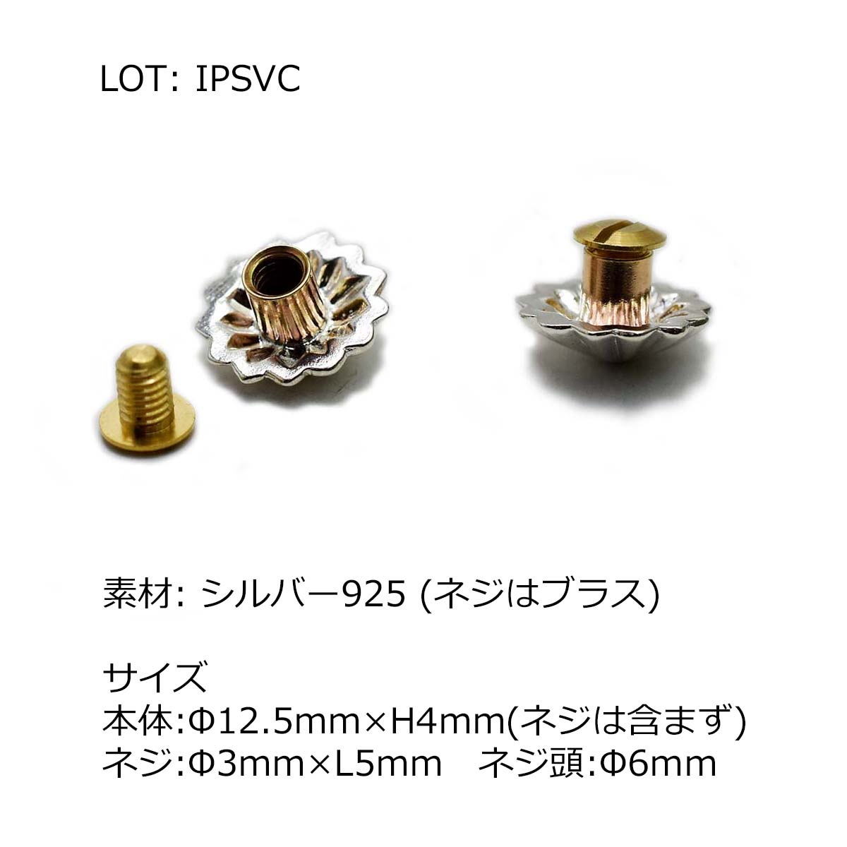 直径12.5mm INCEPTION インセプション カスタム シルバー925 アポロ