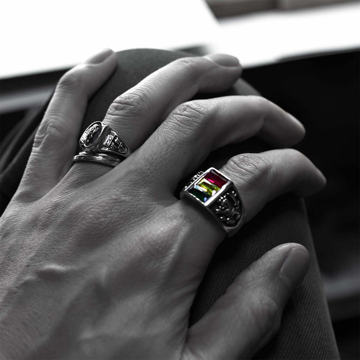 シルバーアクセサリー 指輪 リング シルバーリング ラスタカラー